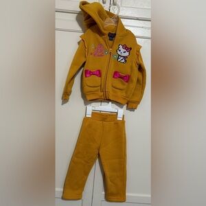 Unik Kids Matching Set in Mustard and Pink